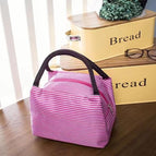 Square bag stripe Rose Red