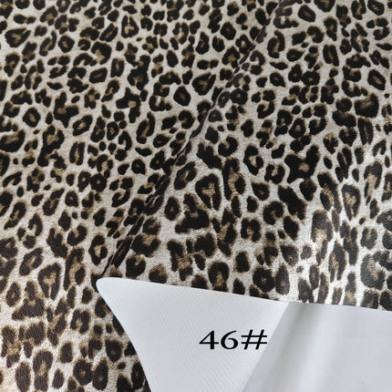 Pu Leopard Print Leather Fabric Anime DIY Imitation Cotton Velvet Base Printed Crafts Home Furniture Artificial Leather Bags