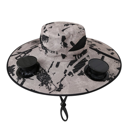 Summer Big Eave Electric Sun Hat Fan Hat Men's UV Protection Fisherman Hat Sun Hat Women's Sun Hat