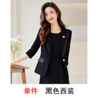 Black suit single piece (with brooch / S