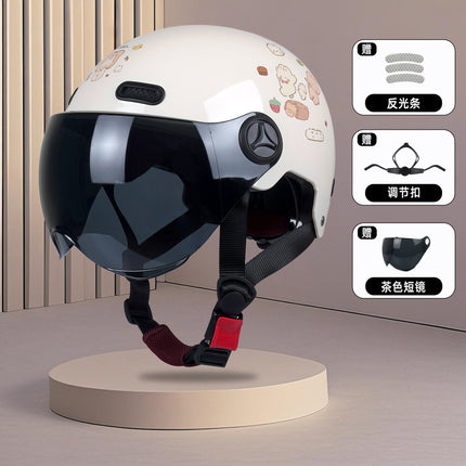 New National Standard 3C Safety Men's and Women's Breathable Universal Family Head Protection Summer Battery Motorcycle Electric Vehicle Helmet