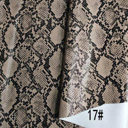 Pu Snakeskin Pattern Leather Fabric, Python Pattern Leather for Bags, Anime Belts, Soft Bags, Headboard Backs, Artificial Leather with Animal Prints