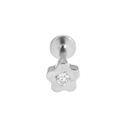 F136 Titanium Alloy Hollow Love Flower Batch Flower Peach Heart Lip Nail Ear Bone Nail Tragus Small Ear Bone Nail 0.9 Teeth
