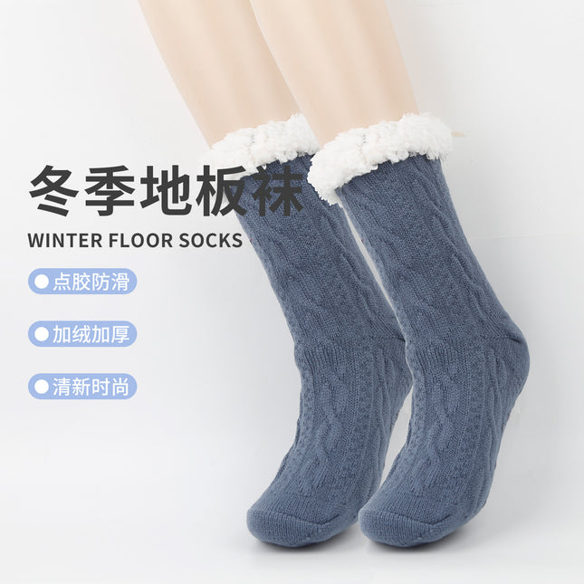 Europe and the United States cross-border thickened fleece-lined dispensing non-slip socks sleep socks carpet floor socks warm Socks autumn and winter