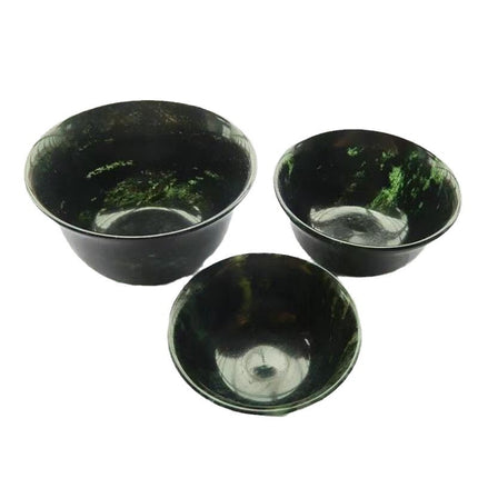 Natural Medicinal King Graphite Jade Tea Cup Qilian Jade Olive Green Dark Green Jade Meteorite with Magnetic Tea Set Wine Glass Wholesale