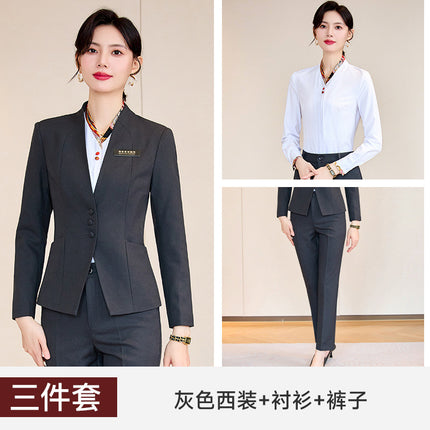 Medical Beauty Consultation Elegant Beautician Autumn and Winter 2025 New Slim Stewardess Uniform Front Desk Cashier Class Work Clothes