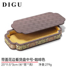 Lace with cover, purchase plate medium size - brown