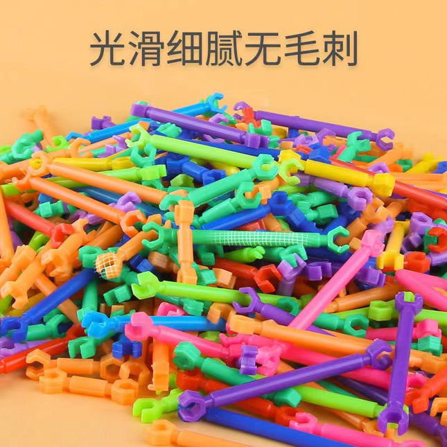 Spot Smart Stick Building Blocks Toys Kindergarten Educational Splicing Stick Children's Small Particle Building Blocks Assembly Toys Wholesale