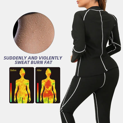 Cross-Border European and American Women's Fitness Clothing, Sweat Clothing, Corset, Outdoor Sports Long-Sleeved Suit, Tummy Control and Waist Shaping Corset