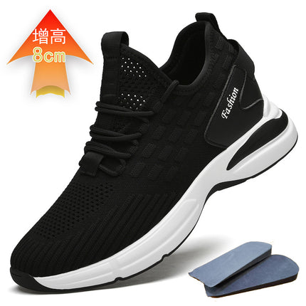 Cross-border Fly-woven Sneakers Men's New Casual Running Shoes Fashionable Breathable Mesh Men's Shoes Low-top Single-layer Shoes for Men