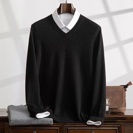 V-Neck Cashmere Sweater Men / Pull Col V Cachemire