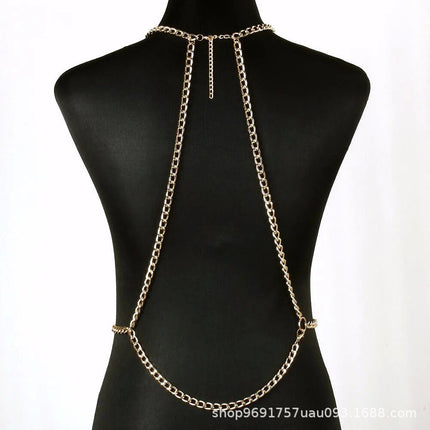 European and American Beach Bikini Body Chain Chest Chain Waist Chain Sexy Body Chain Amazon Best-Selling Metal Chain