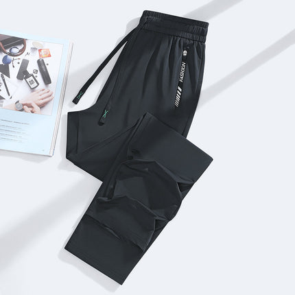 2025 Summer Explosions Ice Silk Cropped Pants Men's and Women's Couples Sports Casual Pants Sports Pants Straight Pants