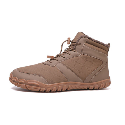 Winter Men's and Women's Large Cotton Shoes, Outdoor Sports Shoes, Velvet Thickeneded Warm Anti-Slip Hiking Shoes, High-Top Cold-Resistant Snow Boots