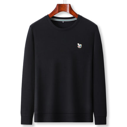 Ming Di Mouse Men's Autumn New Easiest for Match Long Sleeve T-Shirt Tops Fashionable Round Neck Bottoming Shirts Men's Sweatshirts