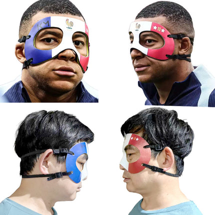 New Football Basketball Protective Sports Anti-Collision Nose Face Protection Imitation Mbappe Same Rooster Mask Performance Cross-Border
