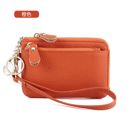 2022 New First Layer Cowhide Hand Small Wallet Simple Multifunctional Genuine Leather Hand with Coin Purse for Women Wholesale