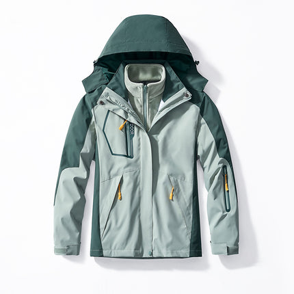 Outdoor Couple's Charge Clothes Three-in-One Removable Liner Hood Warm Casual Warm Charge Clothes Two-Piece Set