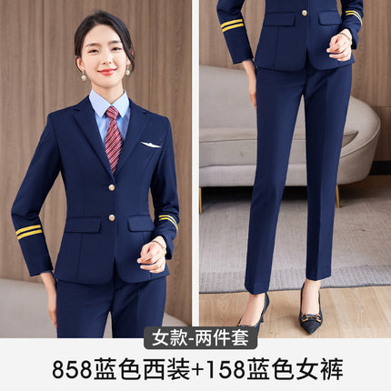 Technical school flight less aviation uniforms professional suit autumn and winter captain overalls stewardess suits property security uniforms