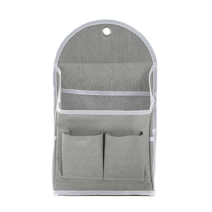 Side with net pocket double pocket fabric storage hanging bag student dormitory storage artifact wall hanging storage bag