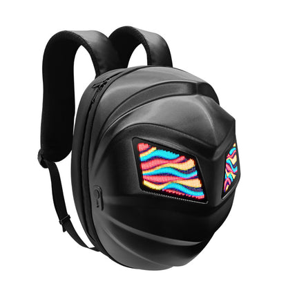 Loy Black Knight Led Iron Man Motorcycle Backpack Led Waterproof Motorcycle Riding Helmet Bag Backpack Night Riding
