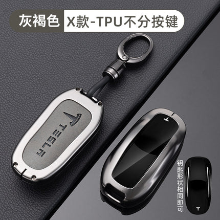 Suitable for Modelysxmodel3 New Version Car Key Cover Buckle All-Inclusive Protective Cover Car Supplies Metal