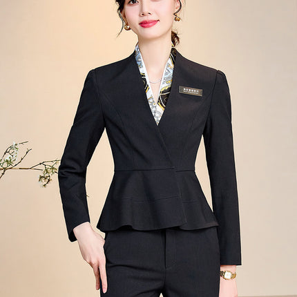 Business attire suit female temperament sales department tooling hotel front desk work clothes beautician jewelry store work clothes autumn