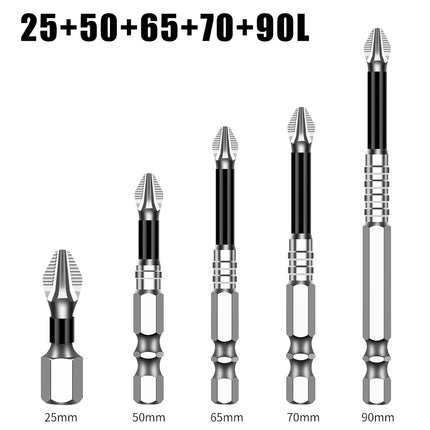 K5 Anti-Slip Bit S2 Magnetic 5A Black Anti-Slip Cross Bit Hand Electric Drill Electric Screwdriver High Hardness