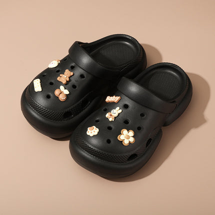 Nurse Hole Shoes Women's Summer Outer Wear EVA Fashionable Non-Slip Platform Sandals Soft Beach Shoes Baotou Slippers