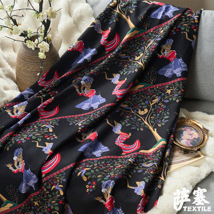 Hemp Cotton Digital Printing Fabric Printing Cotton and Linen Clothing Fabric Vintage Handmade DIY Tablecloth Patchwork Southeast Asia