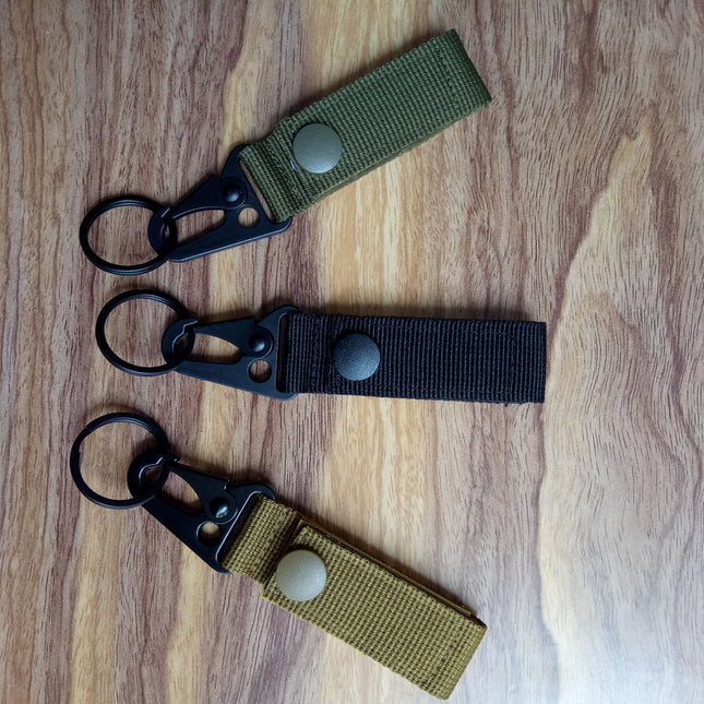 Outdoor Tactical Nylon Ribbon Hanging Buckle Multifunctional Mountaineering Buckle Eagle Beak Multi-purpose Belt Keychain