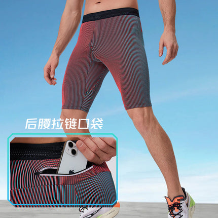 Summer New Tight Shorts Running Quick-drying Shorts Compression Pants Men's Breathable Marathon Fitness