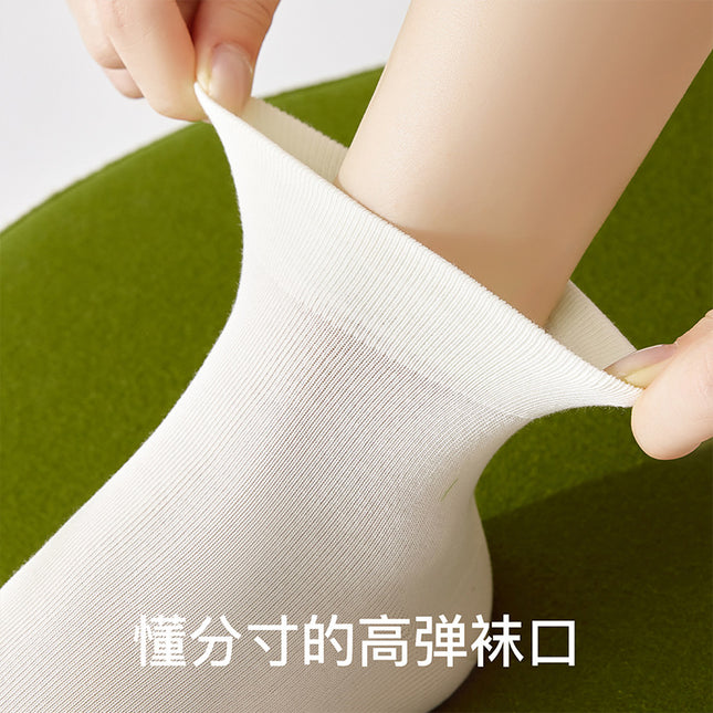 Socks Women's Pure Cotton Mid-Tube Socks Spring and Summer Breathable Boneless Socks Wholesale Confinement Socks with Birkenstock Shoes Solid Color Women's Socks