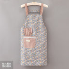 Bunny pocket floral apron [blue]