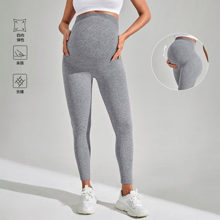Factory Direct Hip Breathable Super Elastic Waist Protection High Waist Seamless plus size Yoga Pants Pregnant Women Leggings