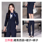 Navy suit + skirt + pants / S