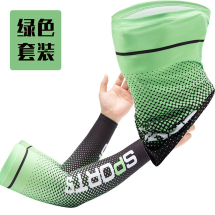 Simple Ice Sleeves Gradient Summer Ice Silk Sunscreen Sleeves for Men and Women Cycling and Driving Outdoor Uv Protection Wholesale