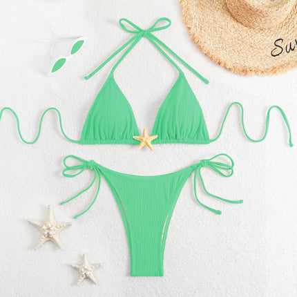 European and American sexy bikini women 2025 new split swimsuit women cross-border triangle swimsuit bikini in stock wholesale