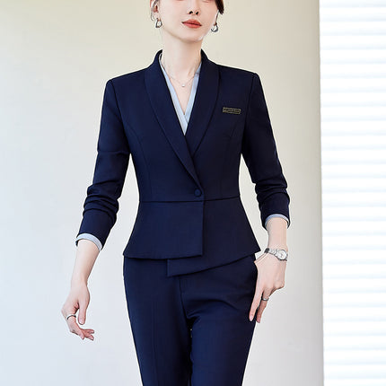 Overalls Women's Professional Elegant Suit suit Spring and Autumn Three-piece Set Small Executive Jewelry Store High-end Dress
