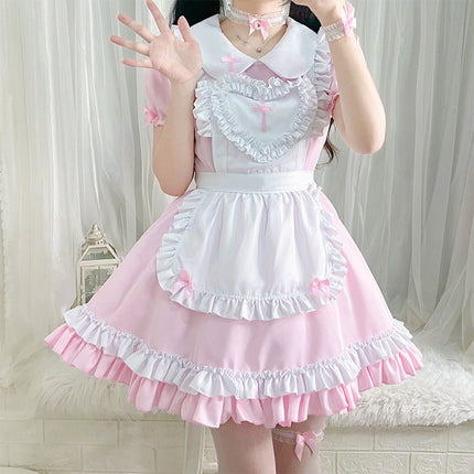 Japanese Classic Anime Maid Outfit Cross Nurse Cosplay Maid Restaurant Uniform Export Dress for Women