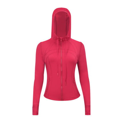 Lulu Original Label Define Yoga Wear Hooded Jacket Jacket Top Breathable Sports Fitness Wear Spring & Fall Women's
