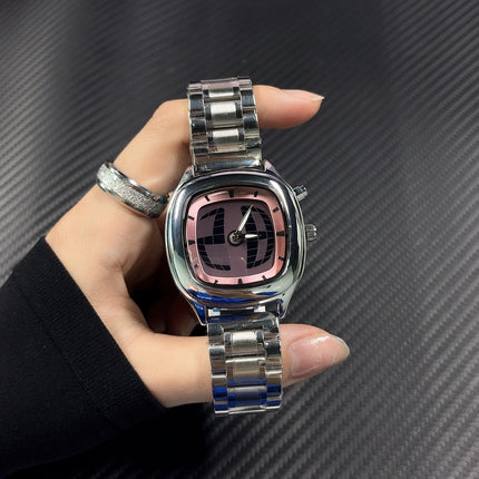 Millennial Retro Fashion Concept Digital Display Sports Men's Watch with Analog Numbers, Niche Ins Trendy Brand Quartz Watch