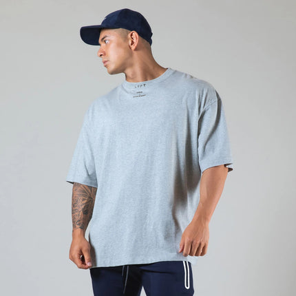 LYFT New Sports Men's T-Shirt Summer Round Neck Cotton Running Casual Fitness Short Sleeve Top