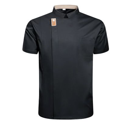 New Chinese-Style Catering Chef Work Clothes, Short-Sleeved, Thin, Breathable, Western Restaurant Baking Work Clothes