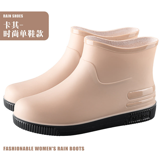 Fashion Rain Boots, Water Shoes for Women, Adult Warm Water Slip Plus Velvet Kitchen Short Rubber Shoes, Rain Boots, Overshoes, Water Boots Wholesale