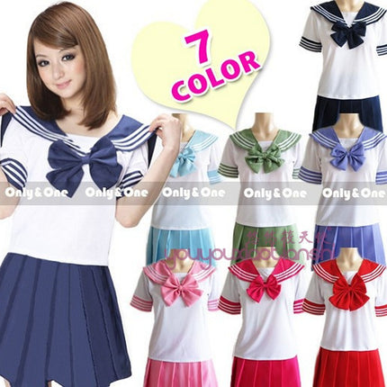 Seven-color elastic Four Seasons College student suit sailor suit game uniform temptation role playing sports games