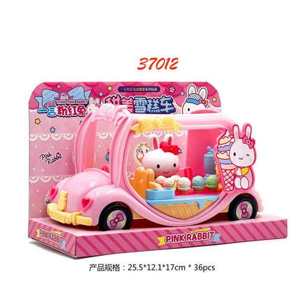 One-word pink rabbit kitchen refrigerator cake dessert shop girl simulation play house toys wholesale mini notebook