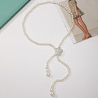Transfer bead pearl waist chain