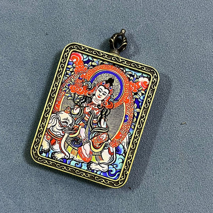 Thangka pendant twelve Zodiac eight guardian gods scenic spot temple souvenir New Year gift big black sky accessories