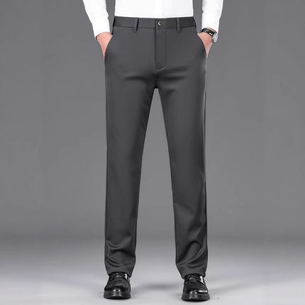 Cross-Border Men's Casual High-Elastic Tiger Head Suit Pants Anti-Wrinkle High-Waist No-Iron Business Formal Men's Pants Wholesale